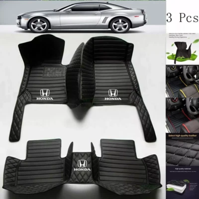 For Honda All Models Custom Car Floor Mats Front & Rear Carpet Liners Waterproof - Image 1 of 4