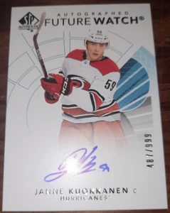 2017-18 SP auténtico reloj futuro Janne Kuokkanen novato automático /999 - Imagen 1 de 2