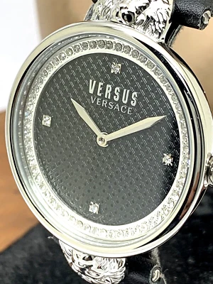 Versus by Versace Women's Watch VSPZU0121 Black Dial Silver Case Leather Band - Image 1 of 4