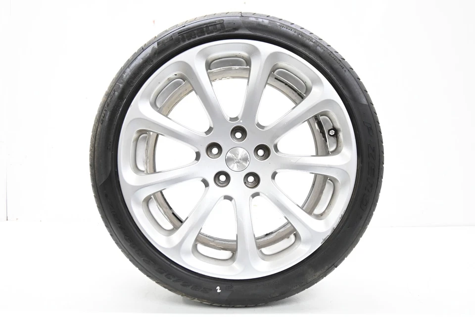 ⭐ 03-12 Maserati Quattroporte 19" Rear 9 Spoke Rim Wheel Tire Silver Oem - Image 1 of 4