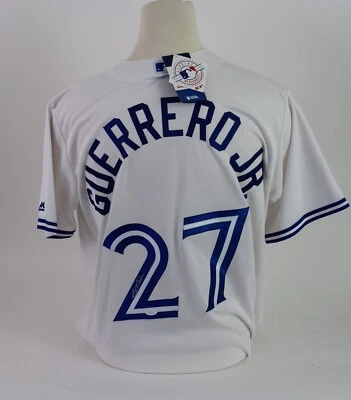 Vladimir Guerrero Jr. Toronto Blue Jays Autographed Majestic Jersey JSA COA - Image 1 of 2