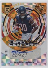 2023 Donruss Elite Turn of the Century Orange /99 Roschon Johnson Rookie Auto RC