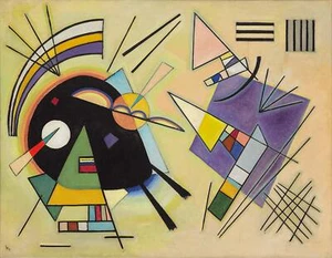 Composition Black and Violet by Wassily Kandinsky as HIQU Art Print on Canvas - Picture 1 of 2