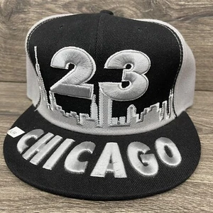 CHICAGO # 23 LETRA EN RELIEVE MALAKI REYES ELECCIÓN GORRA NEGRA SNAPBACK UC7197 - Imagen 1 de 6
