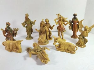 Belén de Navidad María José Reyes Magos 10 piezas 4,5" plástico falta niño rey - Imagen 1 de 14