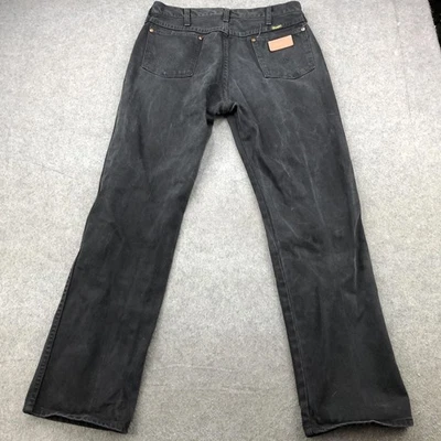 Jeans Wrangler Vintage Para Hombre 36x32 Negro Corte Vaquero Original Recto 13MWZ Denim Foto 1 de 4