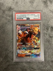 2017 Pokemon Sun & Moon Burning Shadows Charizard GX 20/147 PSA 10 Gem Mint - Picture 1 of 2