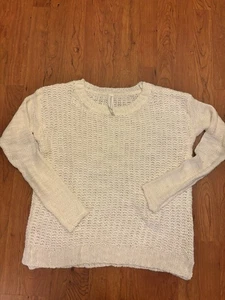 Suéter Aeropostale Tejido Blanco Suave Ajustado Talla Mediana - Imagen 1 de 3