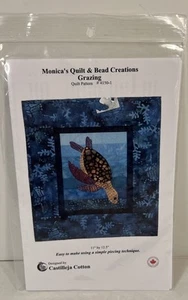 Turtle Quilt Sewing Pattern 11" x 12.5" Kilauea Kreations Grazing Ocean Animals - Picture 1 of 2