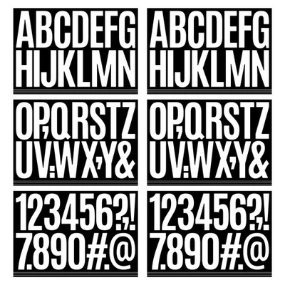 9 листов самоклеящиеся виниловые буквы цифры набор, номера почтовых ящиков наклейка для... - Изображение 1 из 4