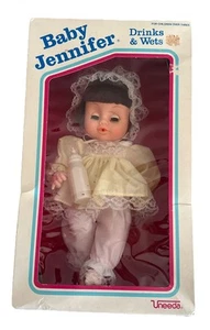 Vintage Uneeda Baby Jennifer Drinks & Wets New In Package - Picture 1 of 3