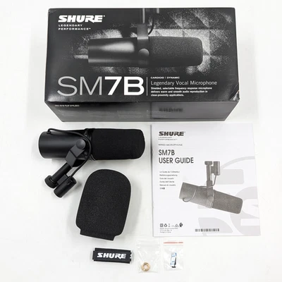 Легендарный вокальный микрофон Shure SM7B проводной с кардиоидным поп-фильтром | динамический - Изображение 1 из 4