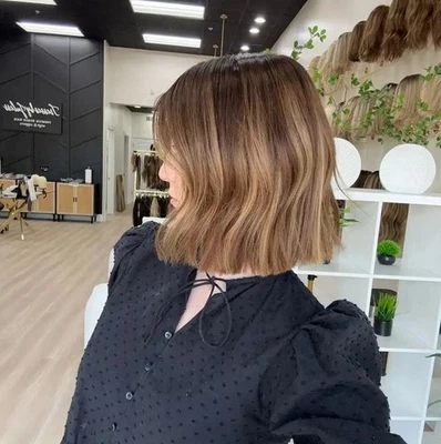 Ombre Honey Blonde Balayage Human Hair 13x4 Lace Wig for Fashion Women - Image 1 of 4