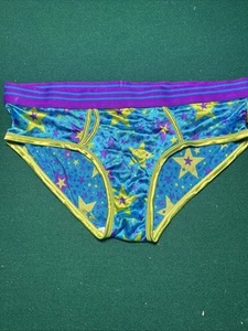 Flirtitude Satin Brief Panties Size XL Stars - Picture 1 of 7