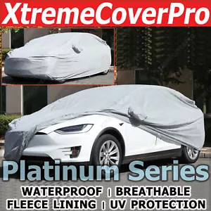 2020 2021 2022 2023 TESLA MODEL X WATERPROOF CAR COVER W/MIRROR POCKET - GREY - Picture 1 of 11