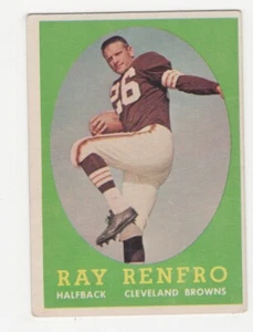1958 TOPPS FOOTBALL RAY RENFRO CLEVELAND BROWNS #17 - Picture 1 of 2