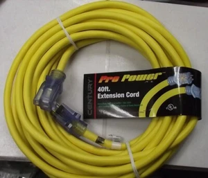 Century Pro Power D16612040 12/3 40ft Heavy Duty Lighted Extension Cord - Picture 1 of 1