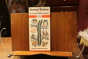 Vintage 1960's Esso United States Travel Map Burl Clabo Colonial Knoxville TN - Picture 1 of 4