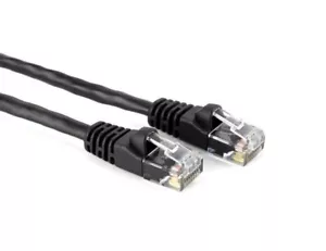 50er-Pack Posten 25 Fuß CAT6 Ethernet Patchkabel schwarz RJ45 550 Mhz UTP 7,5 M - Bild 1 von 1