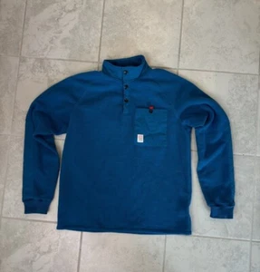 Topo Designs Mountain Fleece Mens Medium Snap T Pullover Sweater Jacket Polartec - Picture 1 of 9