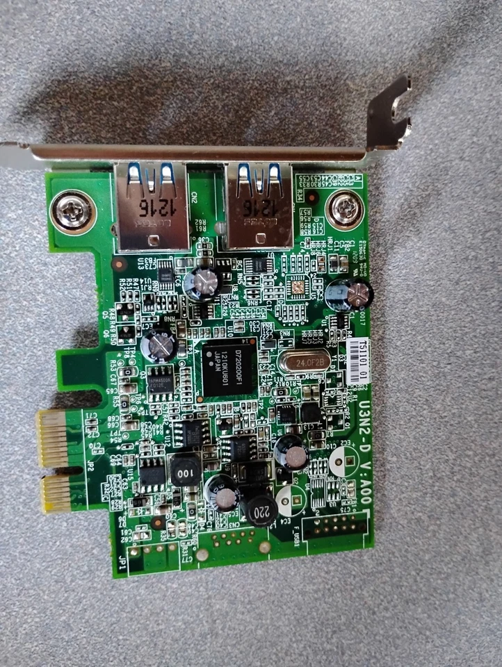 Dell 0FWGJ8 USB 3.0 Dual Port PCIE Low Profile Expansion Card Great Condition!!! - Image 1 of 4