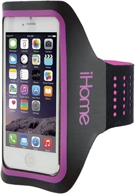Ihome Smartphone Running Armband Water Resistant Android Iphone-Neon Pink - Image 1 of 4