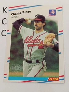 1988 Fleer MLB #548 Charlie Puleo Atlanta Braves - Imagen 1 de 2