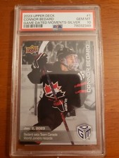 Connor Bedard 2023 UD Game Dated Moments SILVER PSA 10 Gem Mint  SP #1