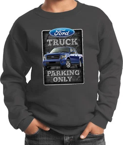 Kids Ford Truck Sweatshirt Parking Sign - Picture 1 of 15