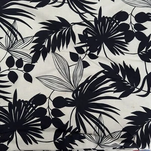 5m Prestigious Fabrics Cotton Design Amazon. Striking Monochrome Leaf Design. - Picture 1 of 8