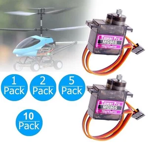 10Pcs Metal Gear High Speed Micro Servo Digital MG90S Car RC Helicopter Plane - Picture 1 of 16