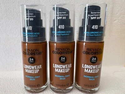 REVLON COLORSTAY 24 Hrs normal dry Skin Foundation 410 Cappuccino 3pcs New - Image 1 of 4