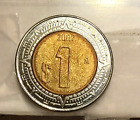 Mexico 1 Peso Coin, 2007 Bimetallic Unc Km#603