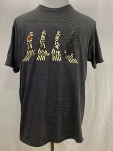 Star Wars Mens Short Sleeve T-Shirt XL Charcoal Gray Abbey Road Reenactment - Picture 1 of 8