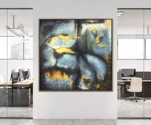 Original Abstract Painting Large Abstract Oil Paintings On Canvas 48x48" - Picture 1 of 6