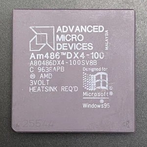 AMD A80486DX4-100SV8B CPU 80486 PGA168 100MHz 3.3V 32-bit Processor AM486DX4-100 - Picture 1 of 3