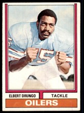 1974 Topps Elbert Drungo Football Card Houston Oilers #388