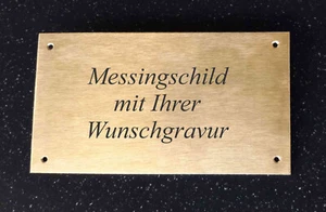 MESSINGSCHILD - Grabschild - Türschild - 180x100mm - mit Wunschgravur - Bild 1 von 7