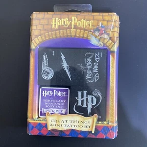 Harry Potter Great Things Mini Tattoo Set 4 Stamps & Temporary Ink Set NIB - Picture 1 of 3