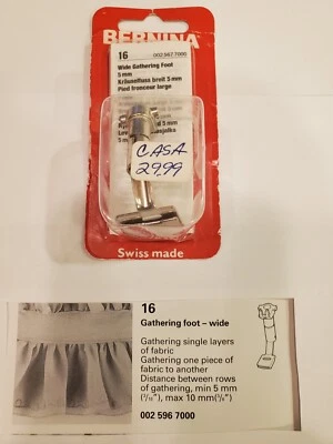 NEW Genuine Bernina Wide Gathering Foot #16 - Old Style with fast shipping! - Image 1 of 4