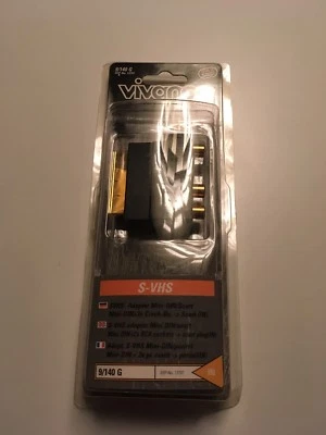 SVHS-Adapter Mini-DIN + 3 x Chinch / Scart Gold Vivanco 9/140 G NOS - Bild 1 von 4
