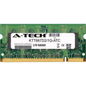 1GB DDR2 PC2-5300 667MHz SODIMM (Kingston KTT667D2/1G Equivalent) Memory RAM - Picture 1 of 2