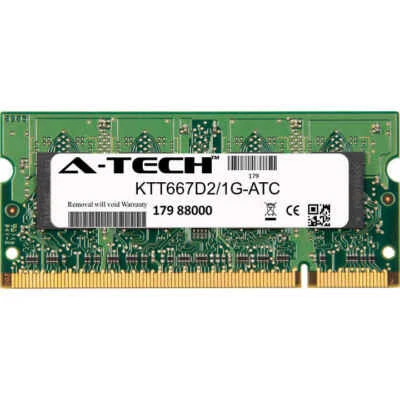 1GB DDR2 PC2-5300 667MHz SODIMM (Kingston KTT667D2/1G Equivalent) Memory RAM - Image 1 of 2