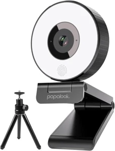 🔥papalook 1080P Webcam with Ring Light and Tripod, PA552 Full HD Streaming🔥 - Picture 1 of 6