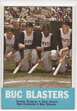 1963 Topps Buc Blasters Roberto Clemente Smoky Burgess Stuart Bob Skinner #18