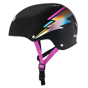 Triple 8 The Certified Helmet SS Black Hologram NEW FREE POST - Bild 1 von 5