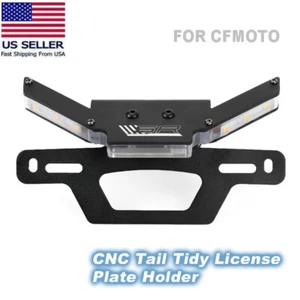 CNC Tail Tidy License Plate Holder LED Signal Light For CFMOTO 450 SR SRS SS NK - Picture 1 of 21