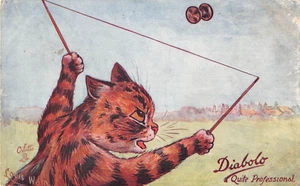 POSTCARD LOUIS WAIN CATS DIABOLO - Picture 1 of 2