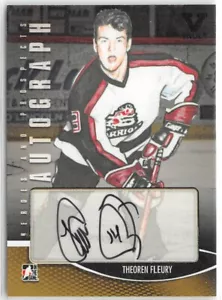 2012-13 ITG Heroes and Prospects Autographs #ATF Theoren Fleury Hero SP VAULT - Picture 1 of 2