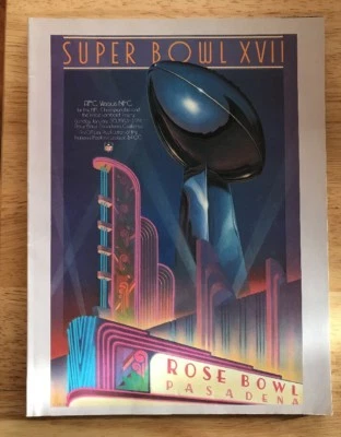 SUPER BOWL XVII 17 OFFICIAL GAME PROGRAM WASHINGTON REDSKINS vs. MIAMI DOLPHINS - Image 1 of 2